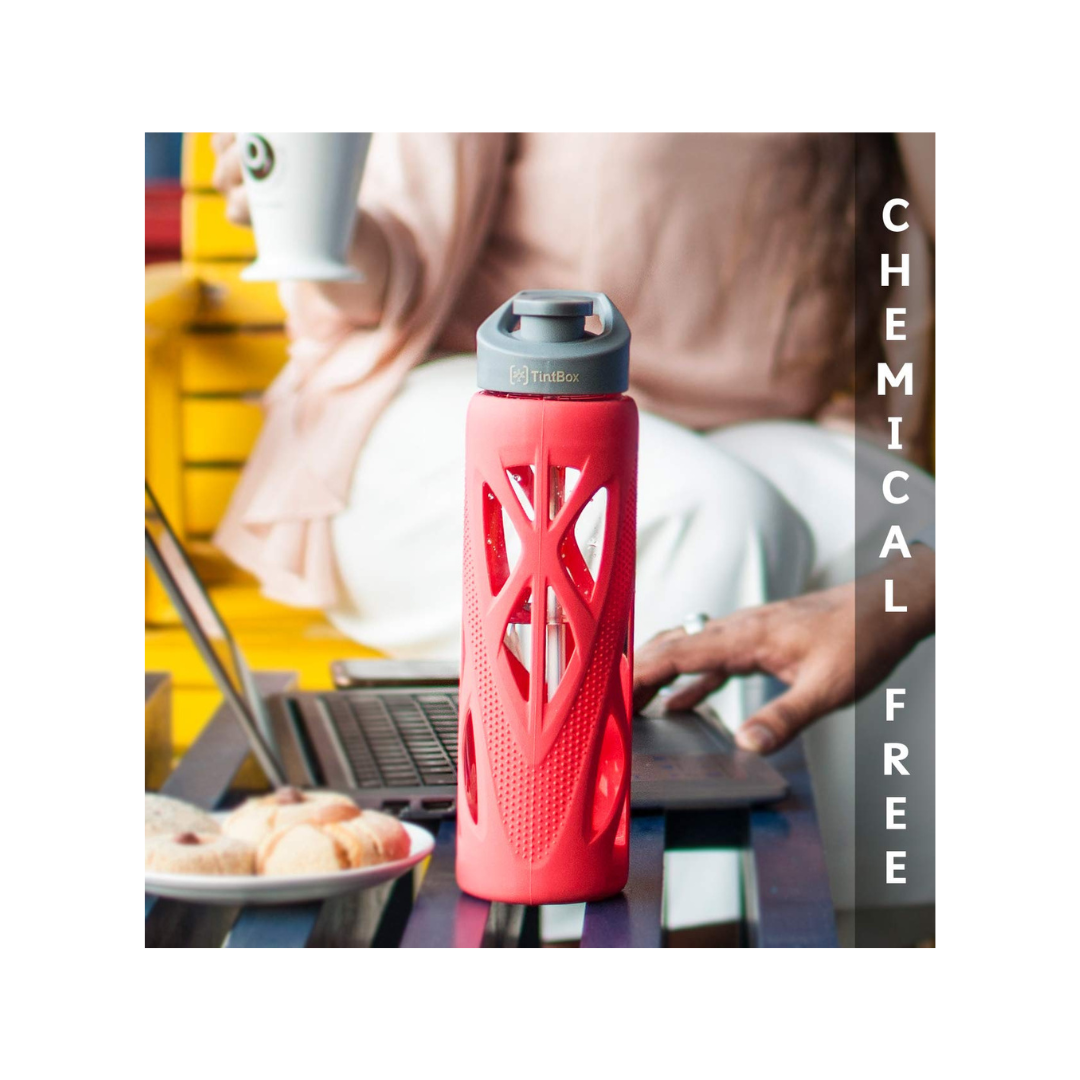 TintBox Borosilicate Glass Bottle | Energy Red |