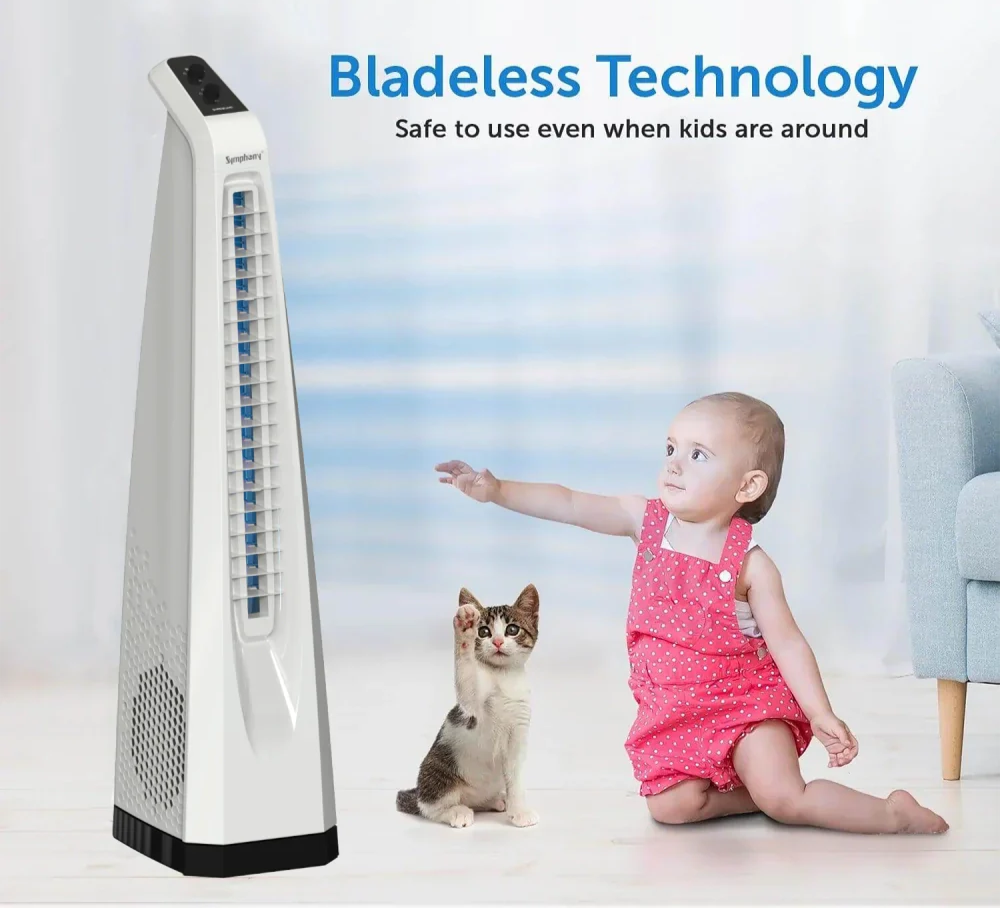 Symphony Surround SR Tower Fan with Knob Control | White |