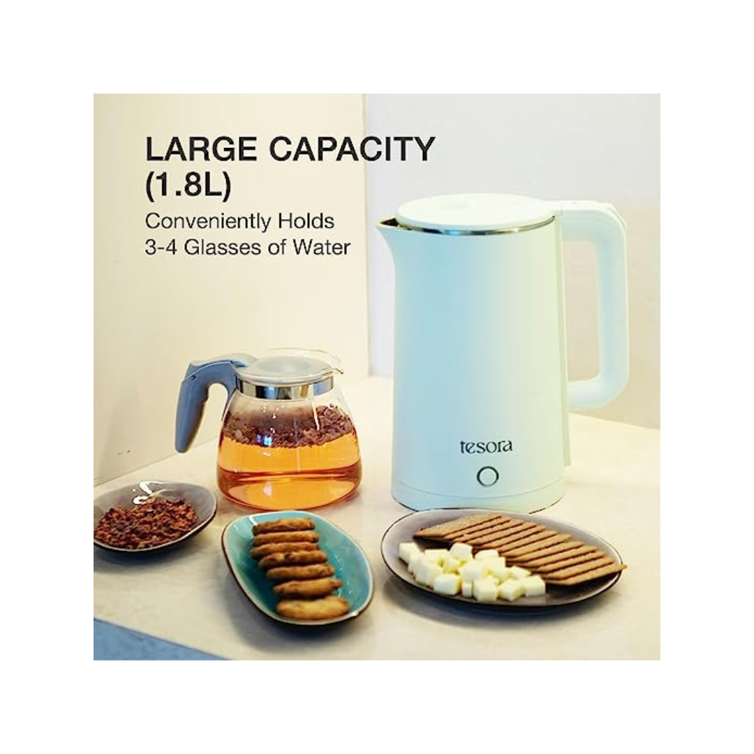 Tesora Large Premium Electric Kettle | 1.8L | Green |
