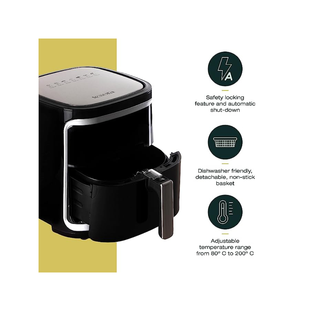 Tesora Digital Air Fryer 6.5 L | 1900 Watts | Black