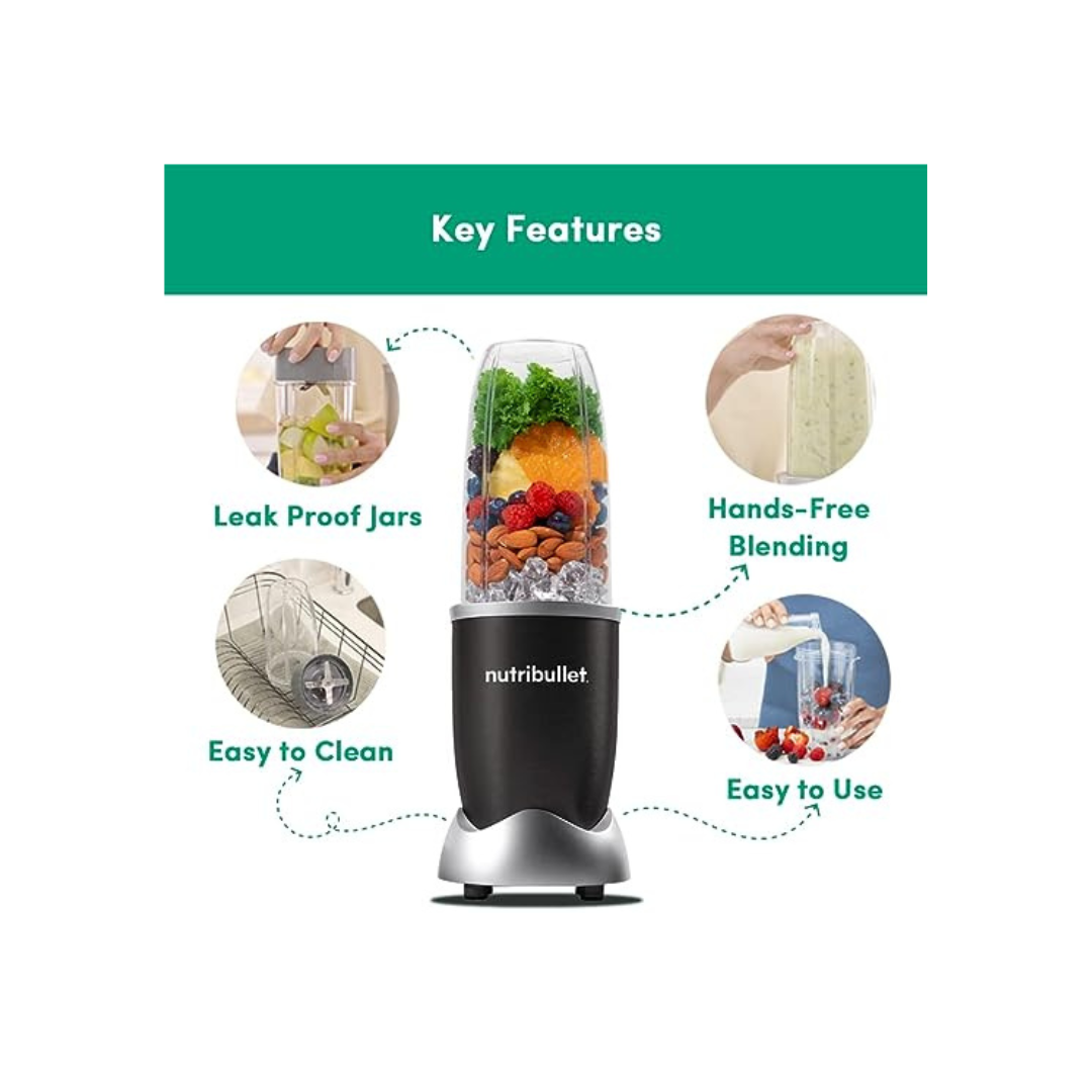 Nutribullet PRO High | 900 Watt | Black | 3 Unbreakable Jars |