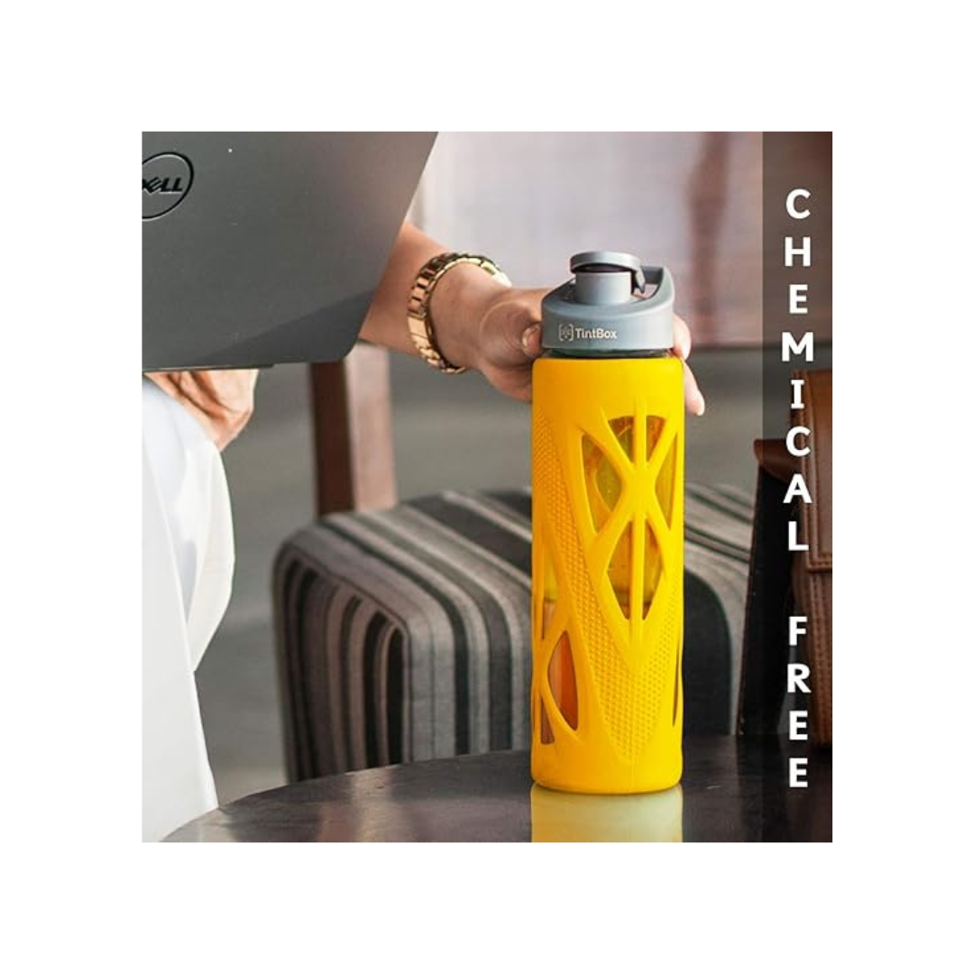 TintBox Borosilicate Glass Bottle | Pulse Yellow |