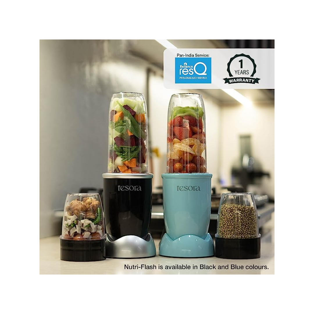Tesora Nutri-Flash 400W Mixer, Grinder & Blender | Blue