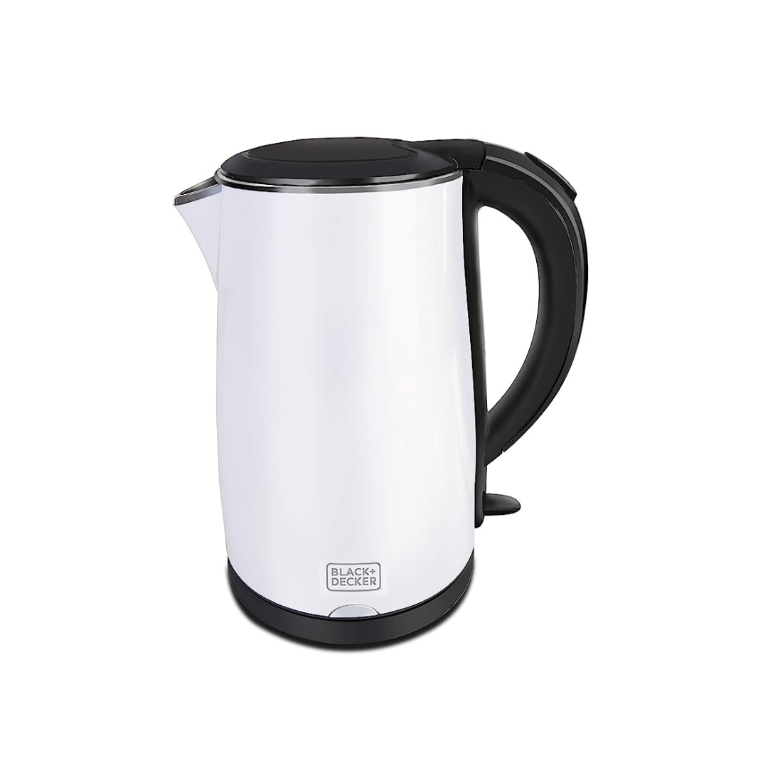 BLACK+DECKER Double Protection Electric Kettle | White | 1.7 Litre |