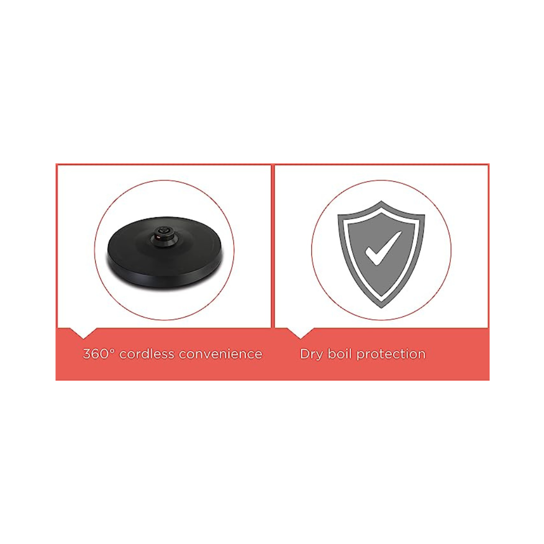 BLACK+DECKER Double Protection Electric Kettle | White | 1.7 Litre |