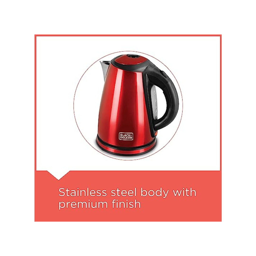 Buy BLACK+DECKER Stainless Steel Electric Kettle | Red | 1.8-Litre |