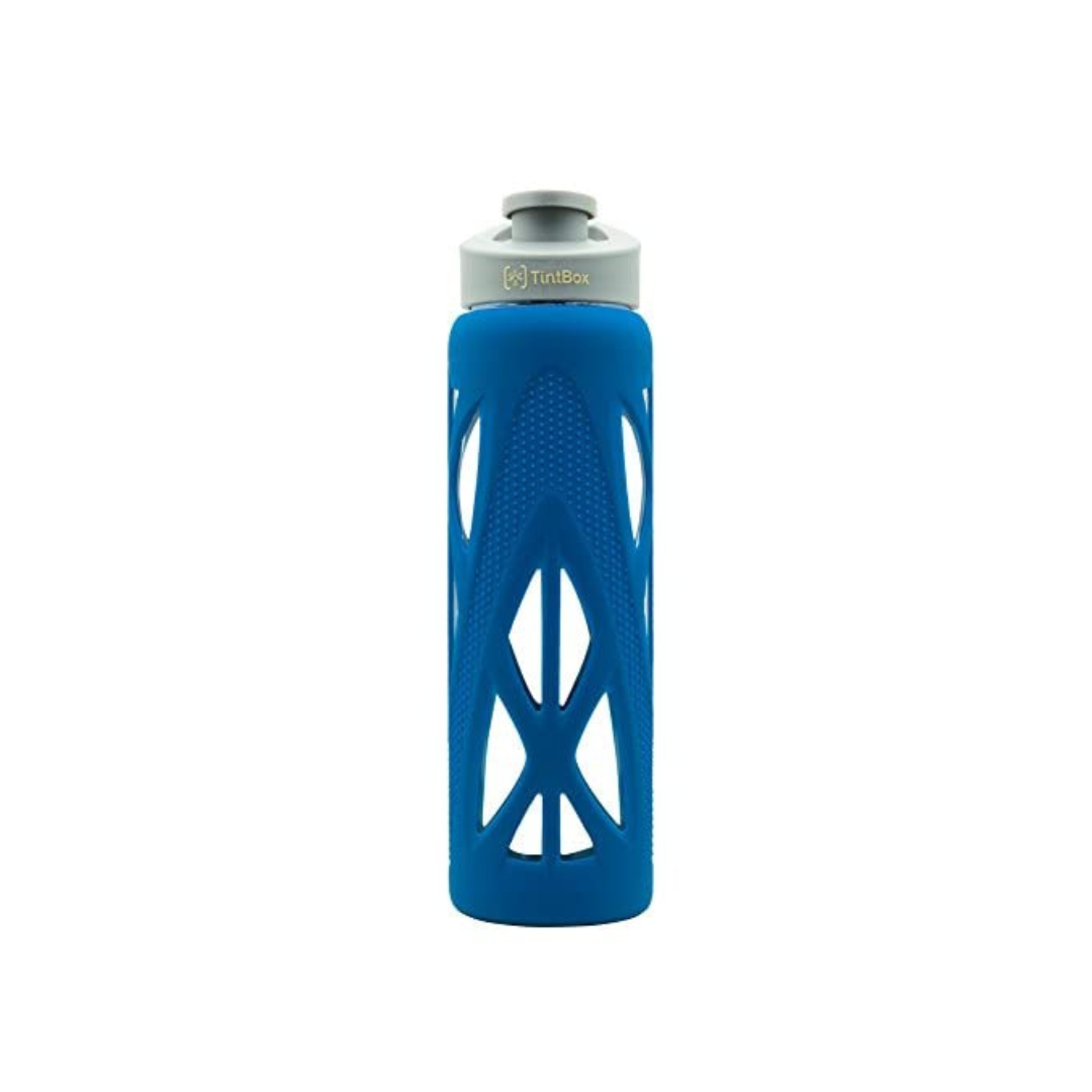 TintBox Borosilicate Glass Bottle | Power Blue |