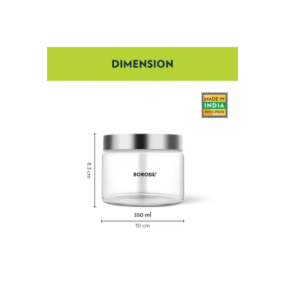 Buy Borosil Endura Air-Tight Glass Jar |350ml|