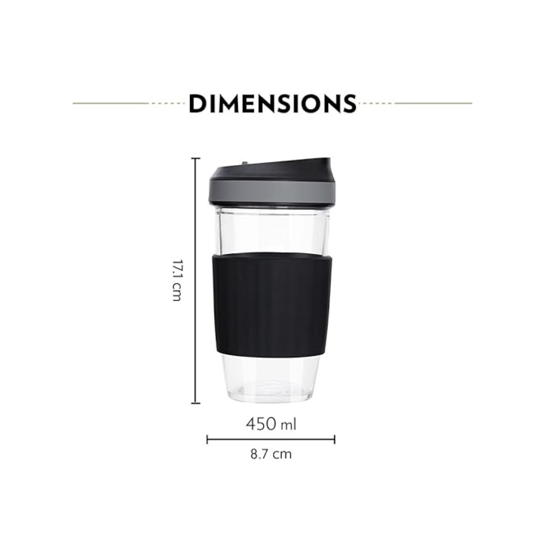 Buy Borosil Black Glass Mug | 450 ml |
