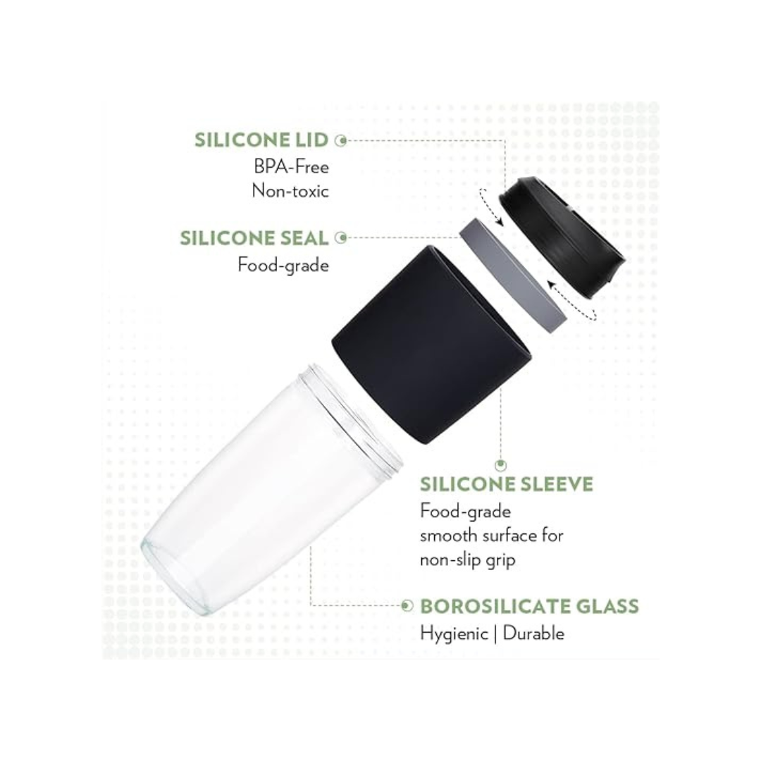 Buy Borosil Black Glass Mug | 450 ml |