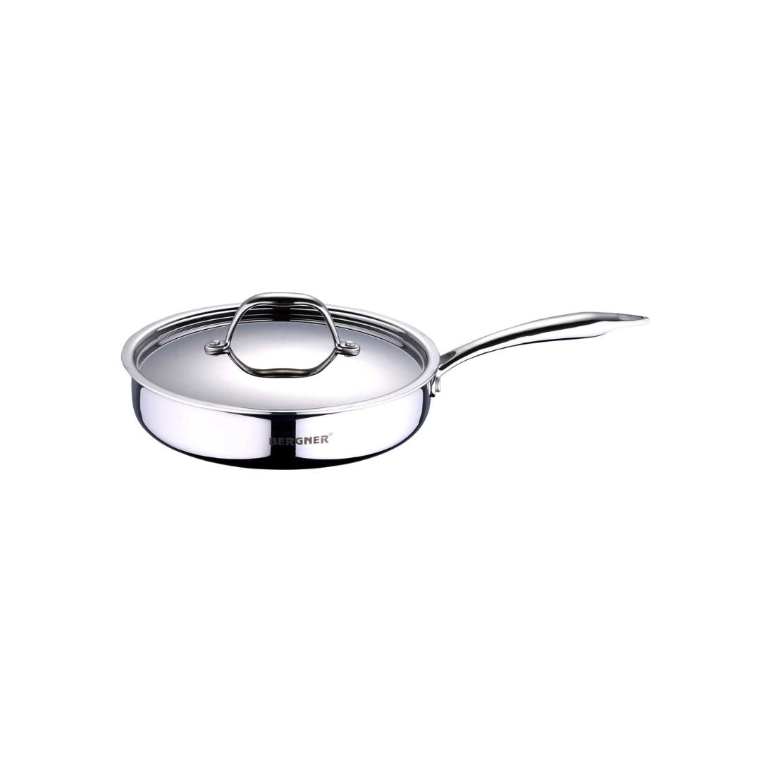 Bergner Argent Tri-Ply Stainless Steel Sautepan with Lid