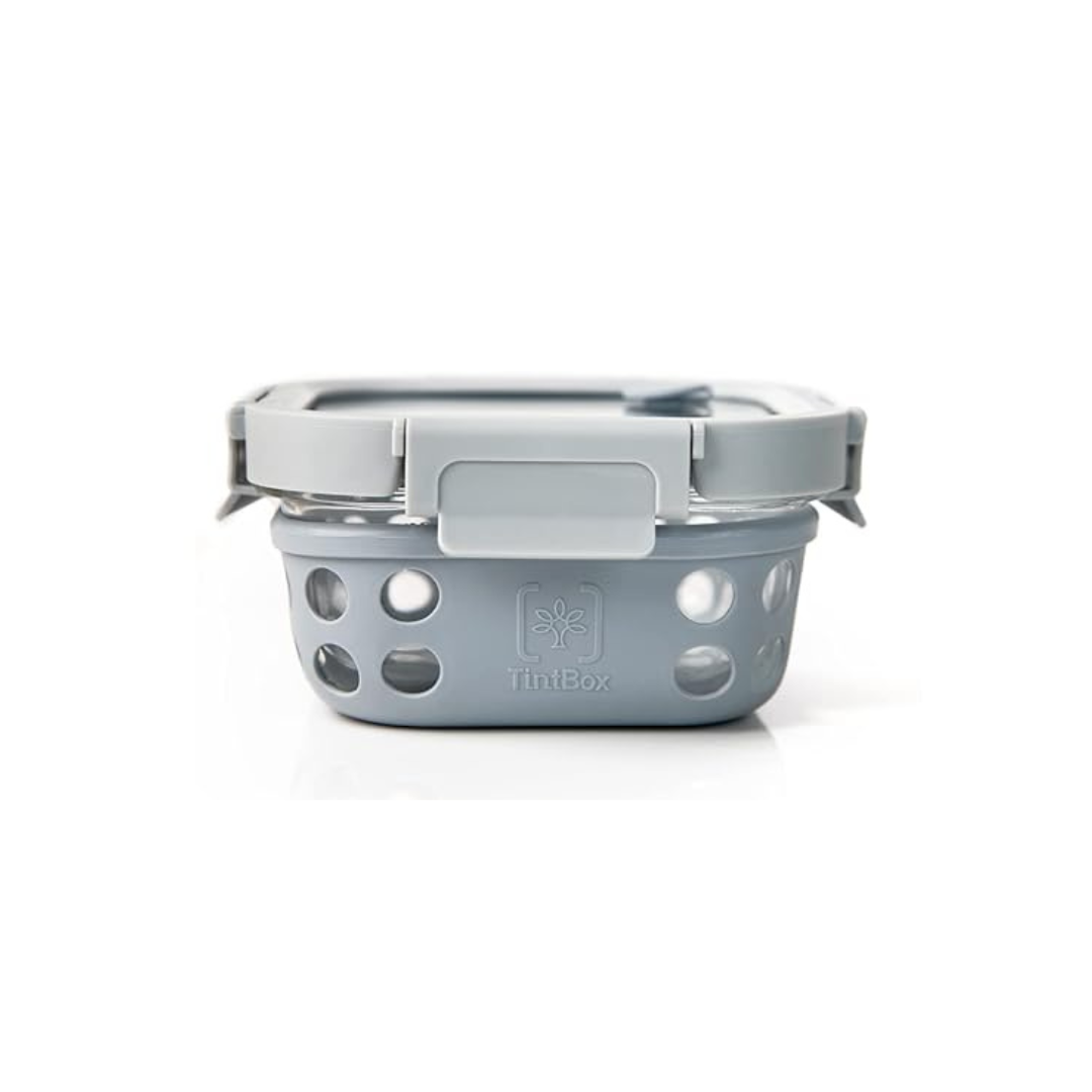 TintBox Glass Lunch Box with Glass Marine Grey | 500ml |