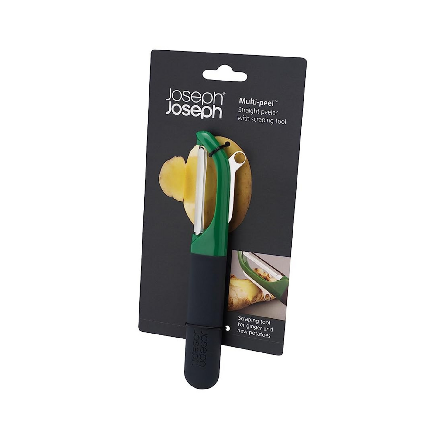 Joseph Joseph Stainless Steel Straight Peeler | Green |