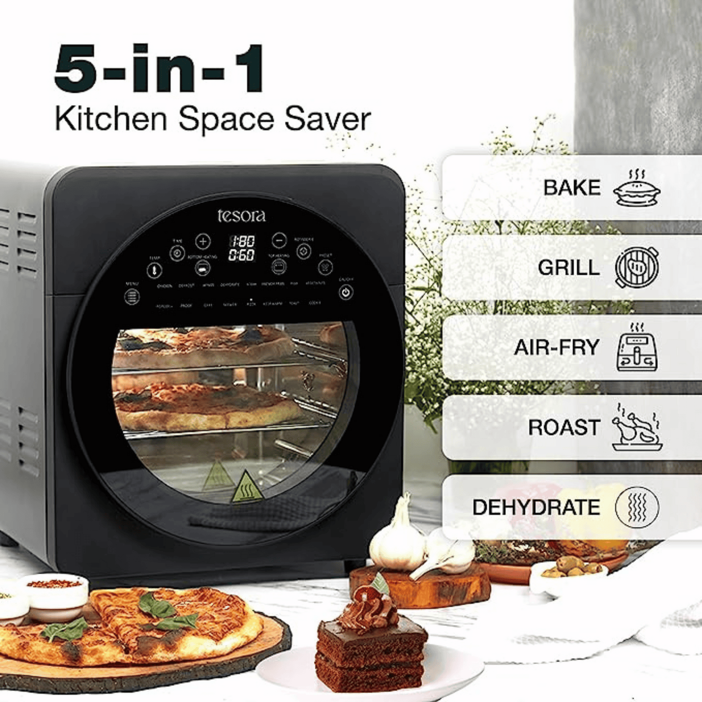 Tesora Digital Air Fryer Oven | Black 14.5L