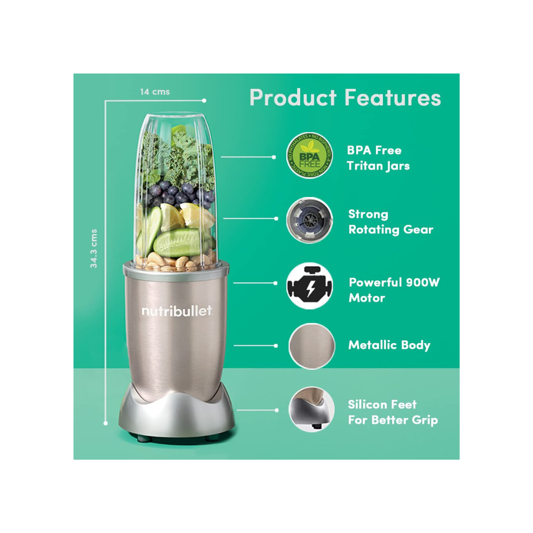 Nutribullet PRO Blender | 900 Watt | Champagne Gold |