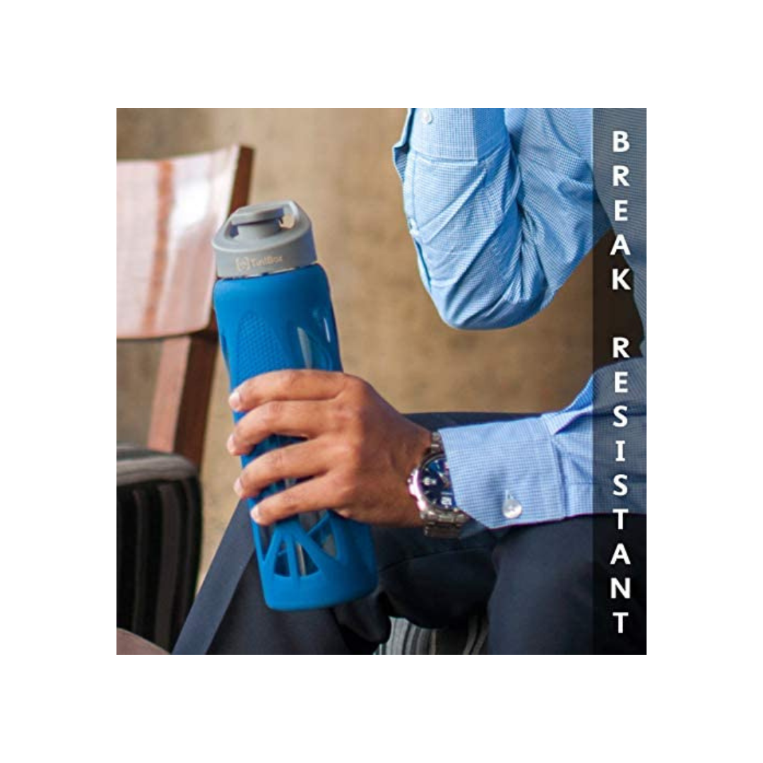TintBox Borosilicate Glass Bottle | Power Blue |