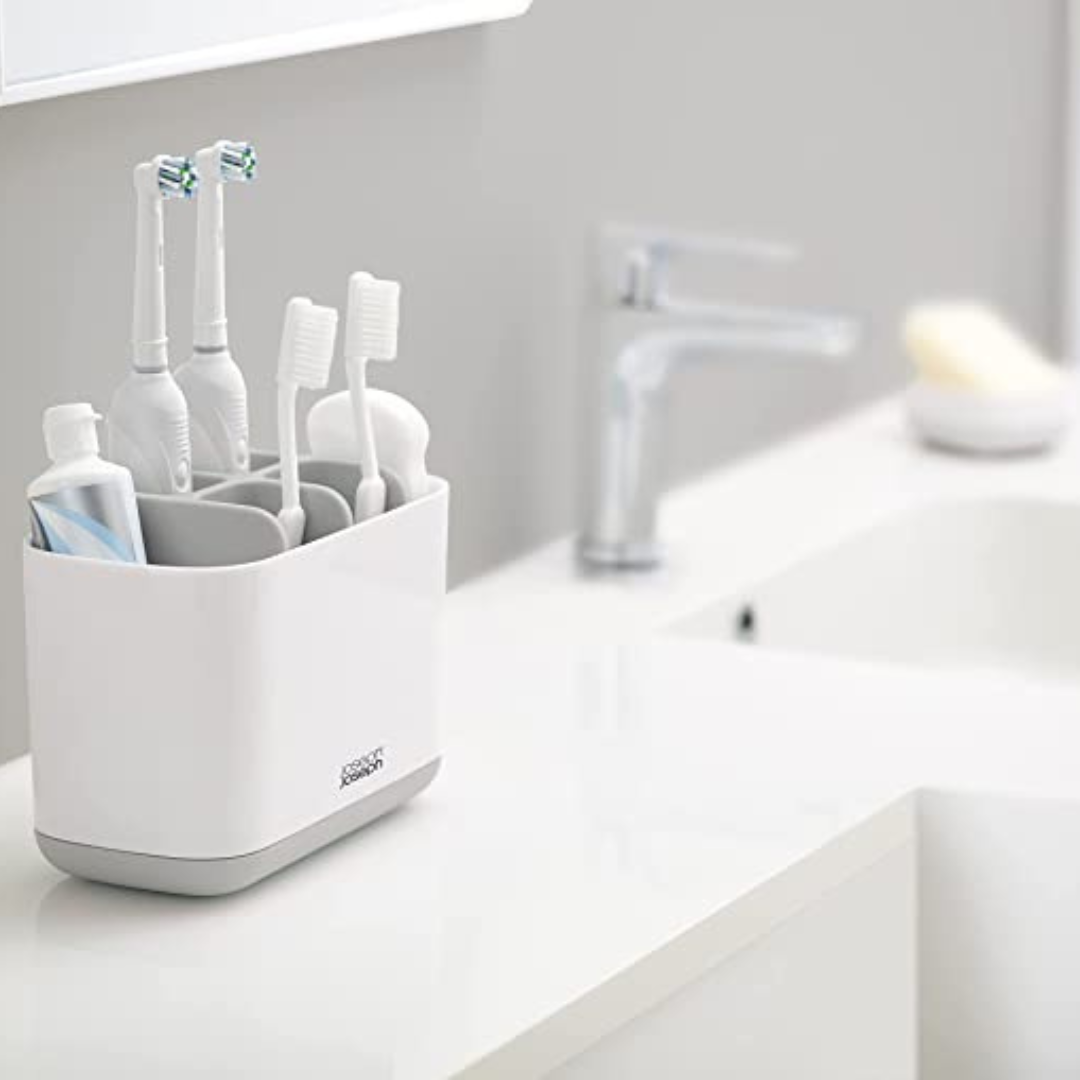 Joseph Joseph Easy Store Toothbrush Caddy | Large | Gray |
