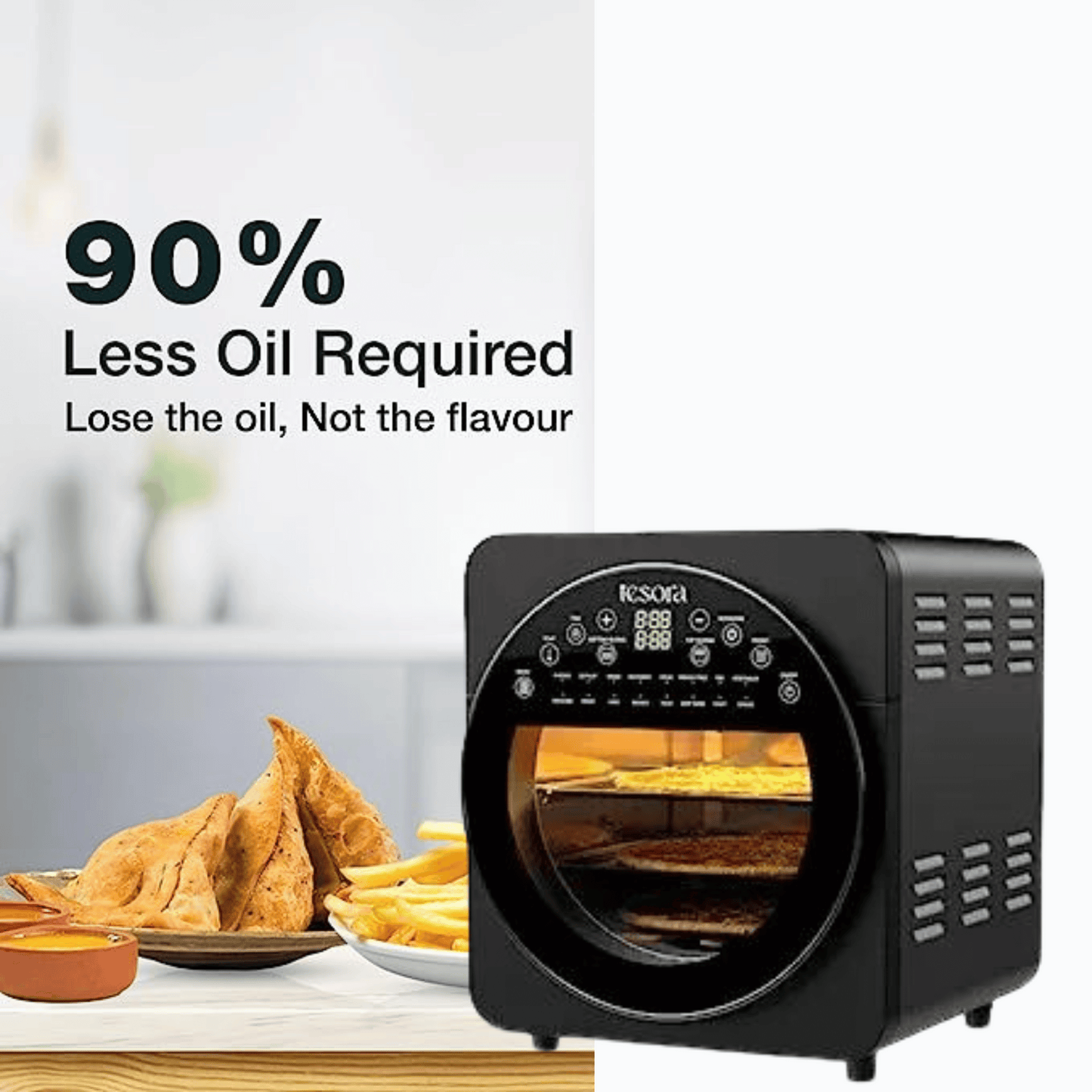 Tesora Digital Air Fryer Oven | Black 14.5L