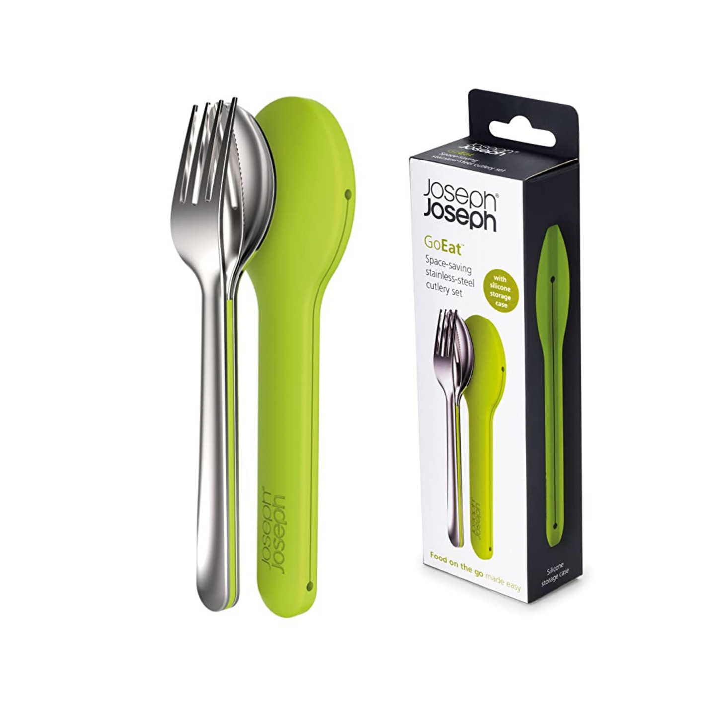 Joseph Joseph GoEat Stainless Steel Space Saving Cutlery Set | Green |
