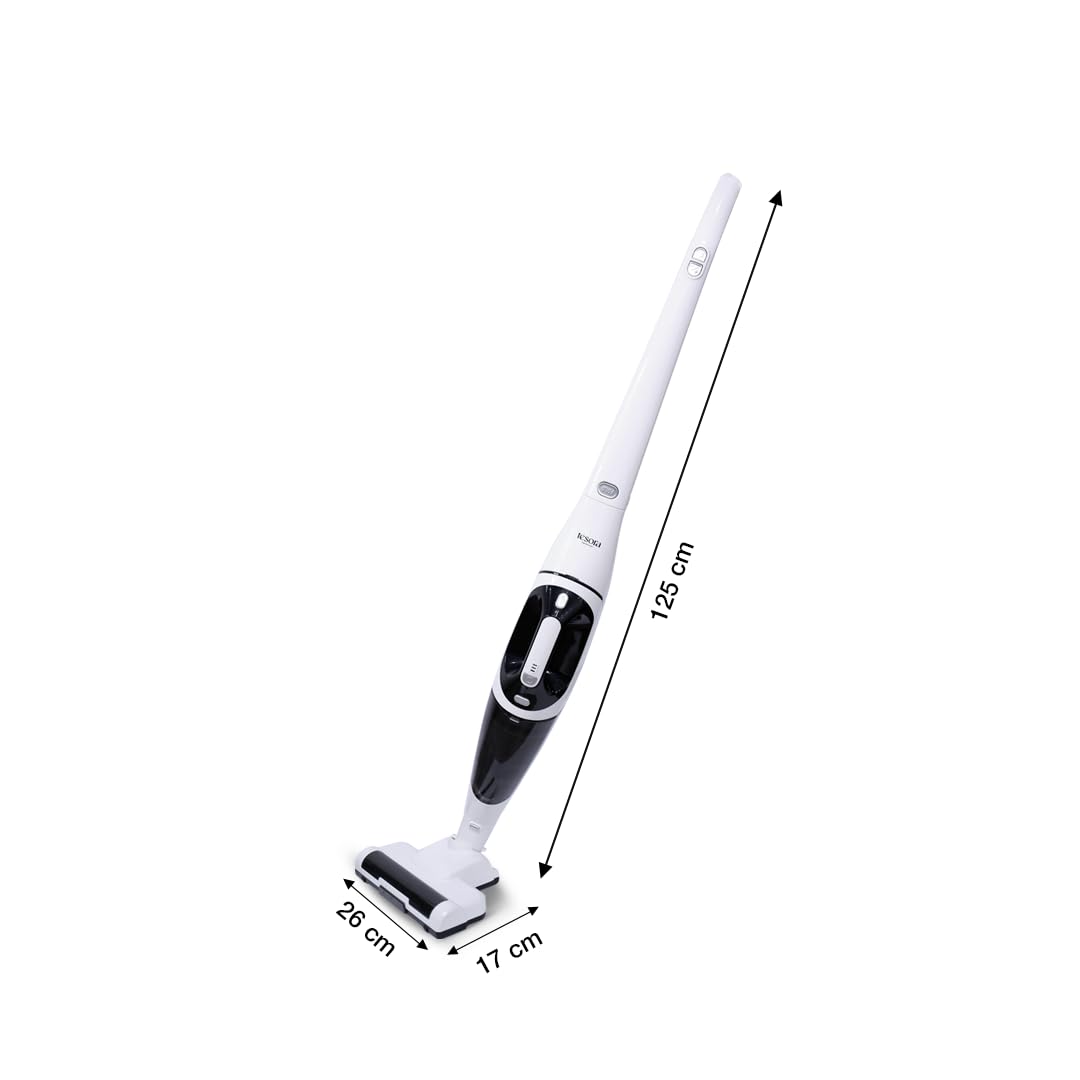 Tesora Vacuum Cleaner for Home, Cordless, 360 Degree Full Flexibility with Adjustable Speed, 2000mAh Battery, Cordless with Dust Cap, 220W, Hepa and Stainless Filter