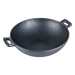 Wonderchef Forza Cast-Iron Kadhai, 24 cm 1.9L, 3.8mm