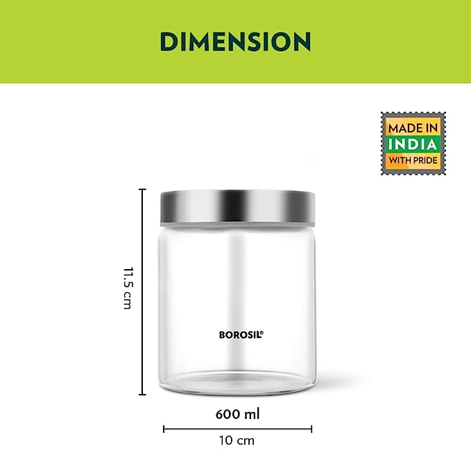 Buy Borosil Endura Air-Tight Glass Jar |600ml|