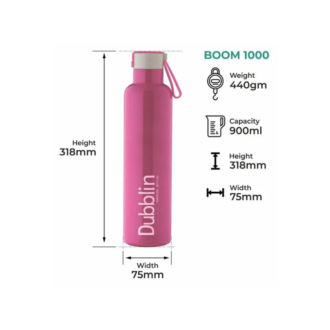Buy Dubblin Boom Stainless Steel Water Bottle | Pink |