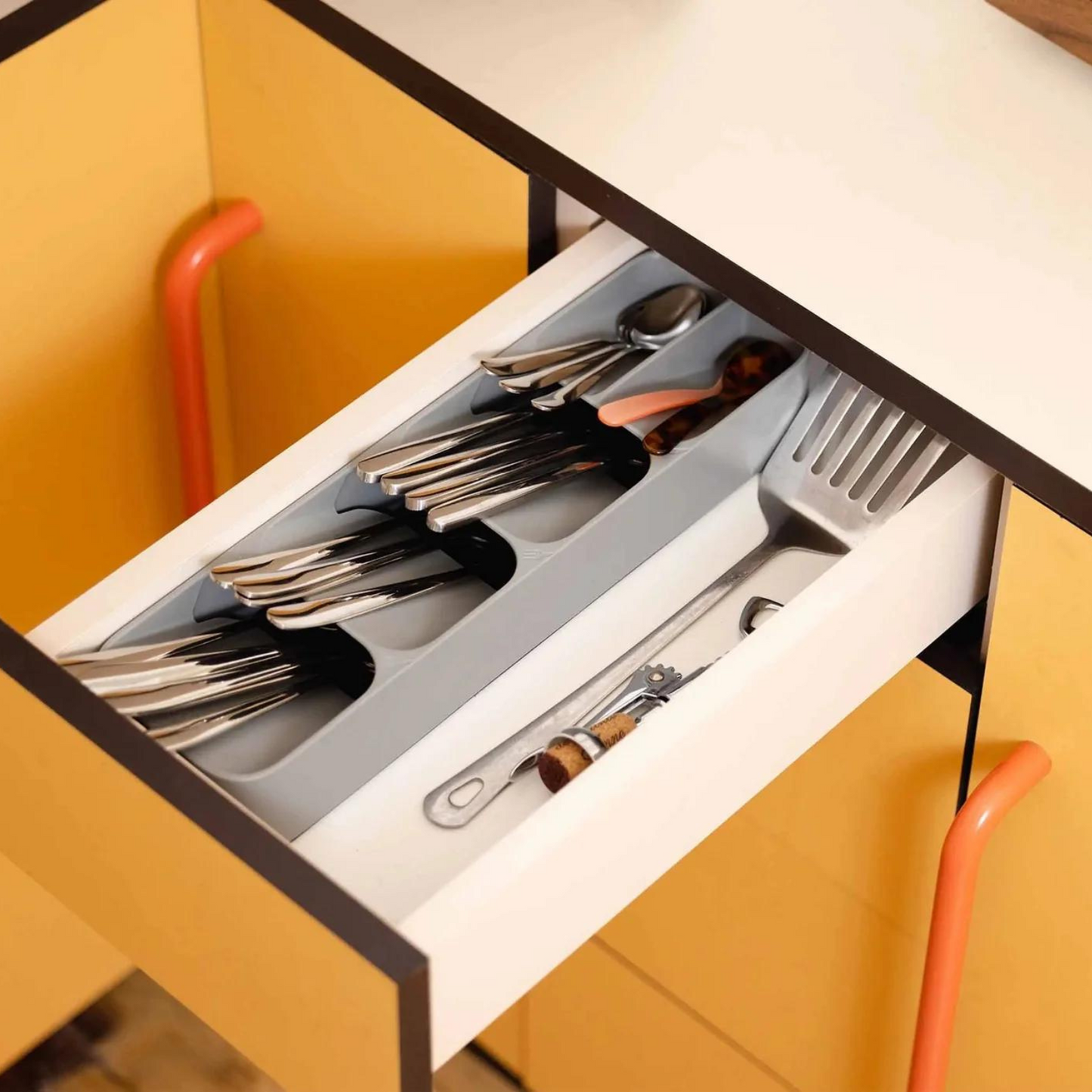 Joseph Joseph Drawer Store Compact Cutlery Organizer | Grey |