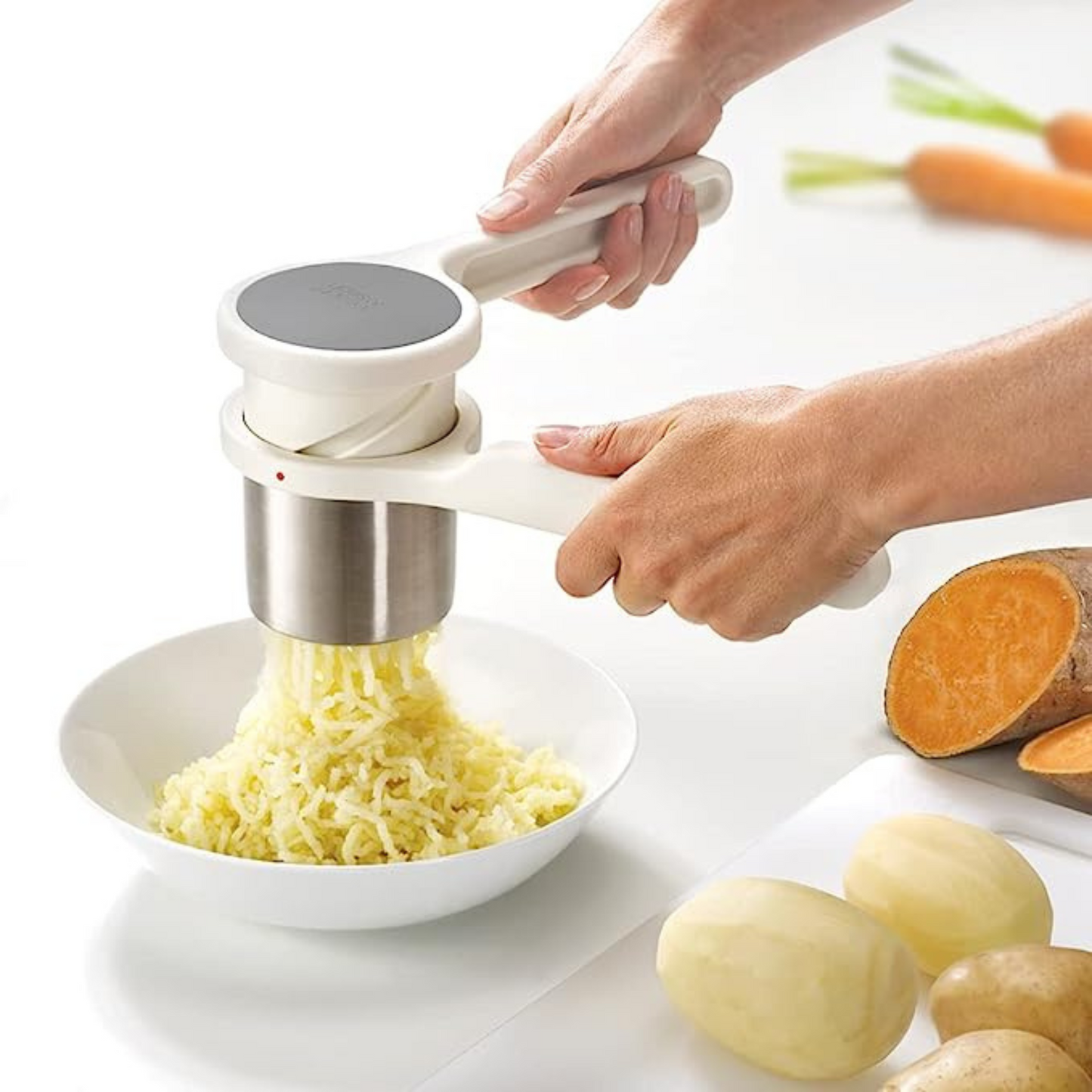 Joseph Joseph Stainless Steel Helix Potato Ricer Masher | White |