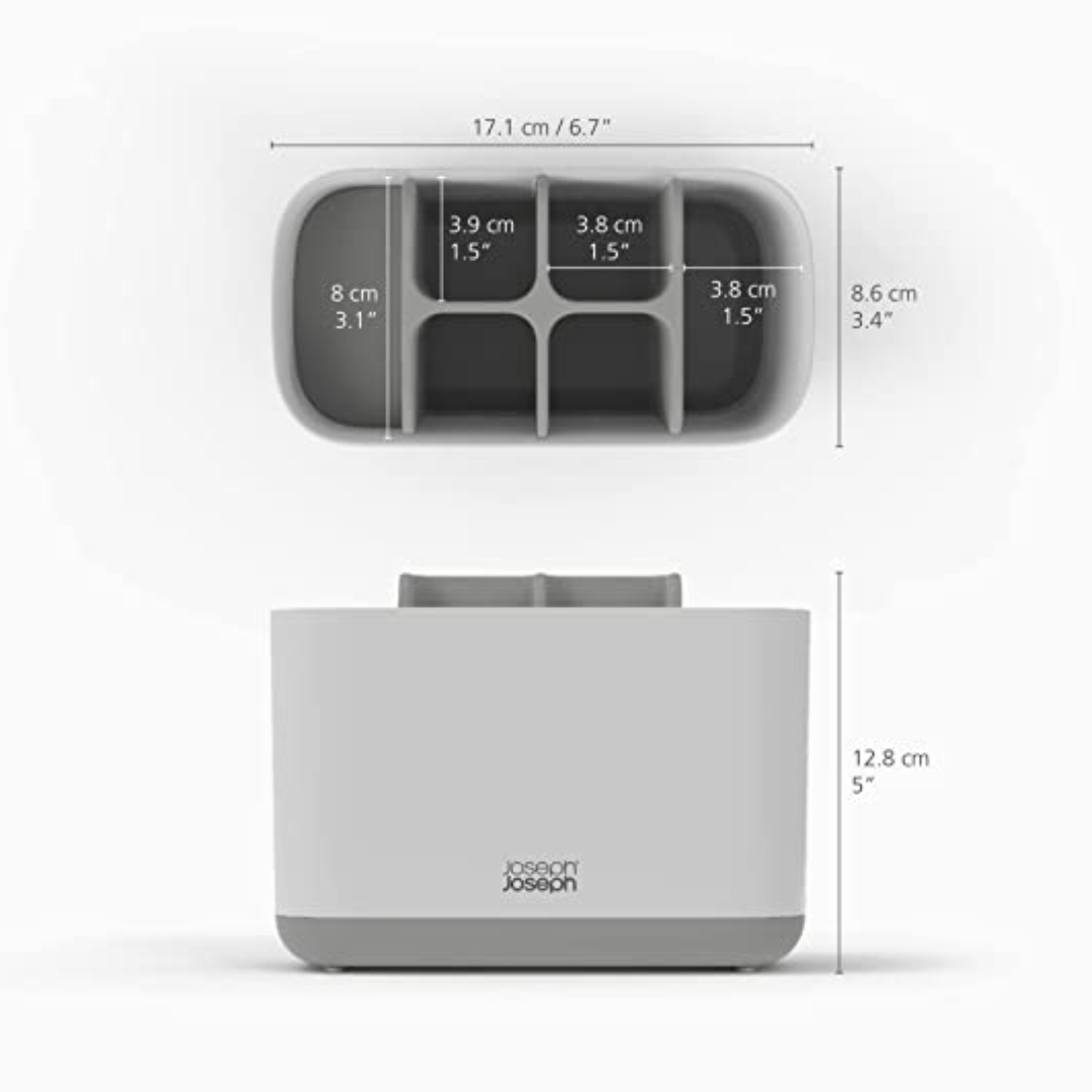 Joseph Joseph Easy Store Toothbrush Caddy | Large | Gray |