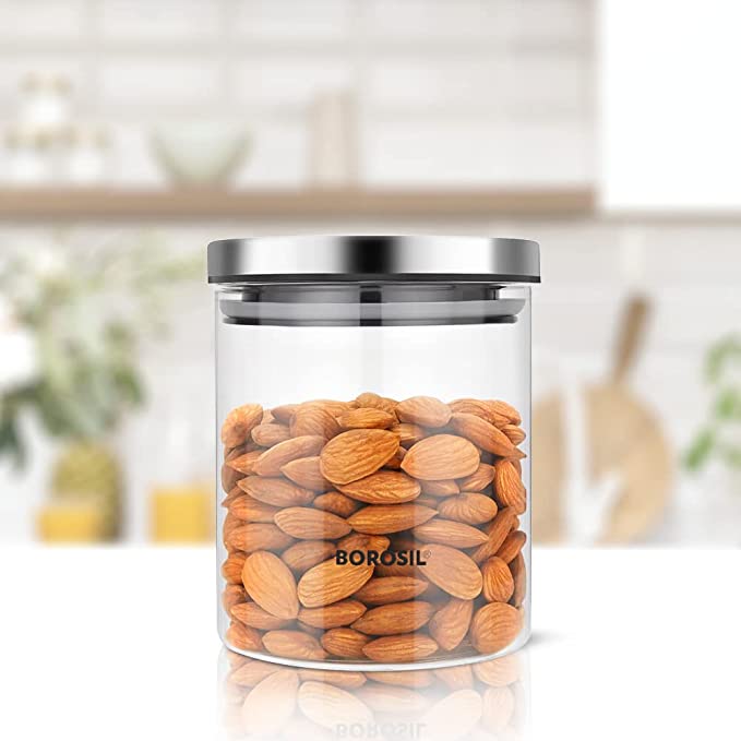 Buy Borosil Classic Glass Jar Air Tight Storage Container |600 ml|