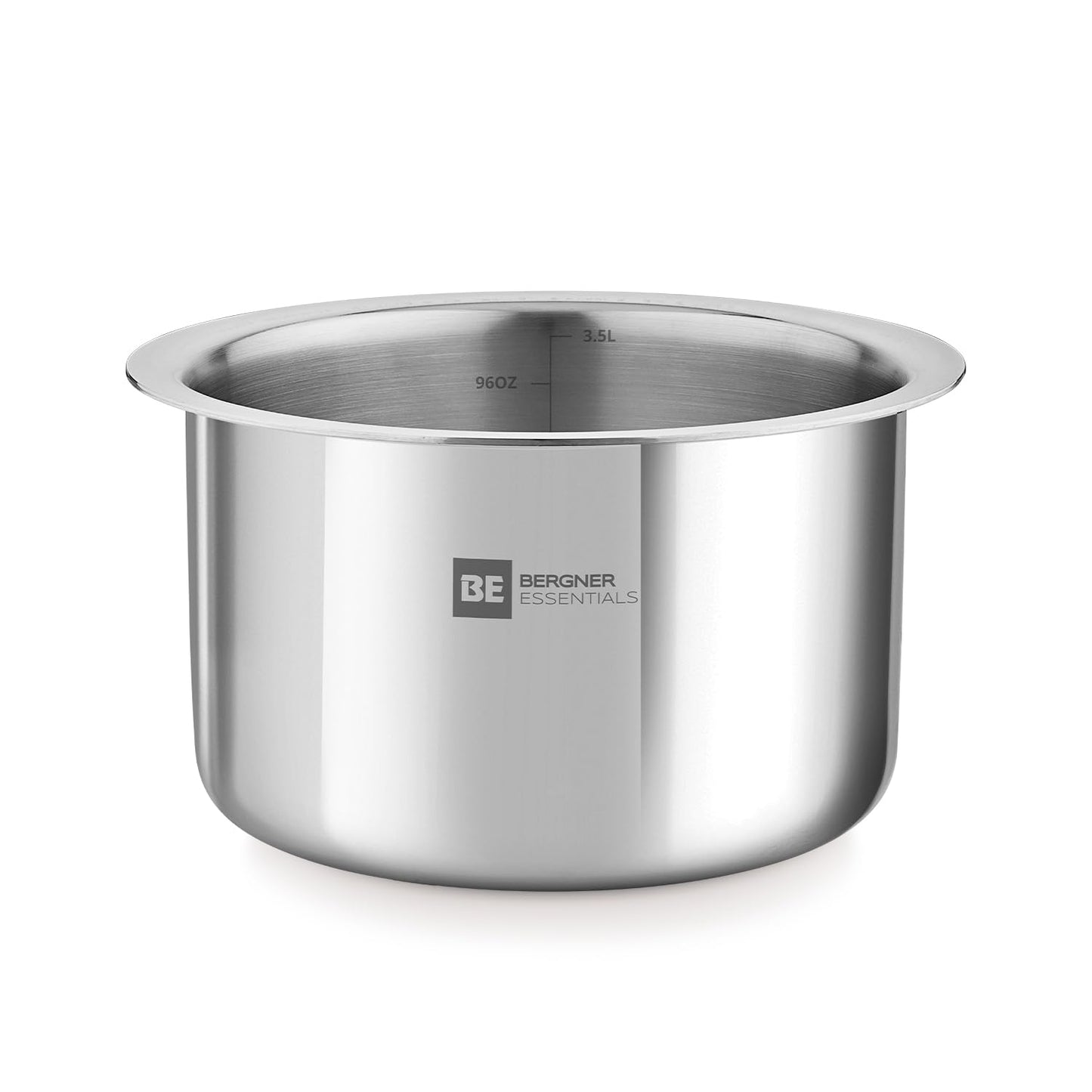 Bergner Essential Tri-Ply Stainless Steel Tope | Easy to Clean | Even Heat Distribution |