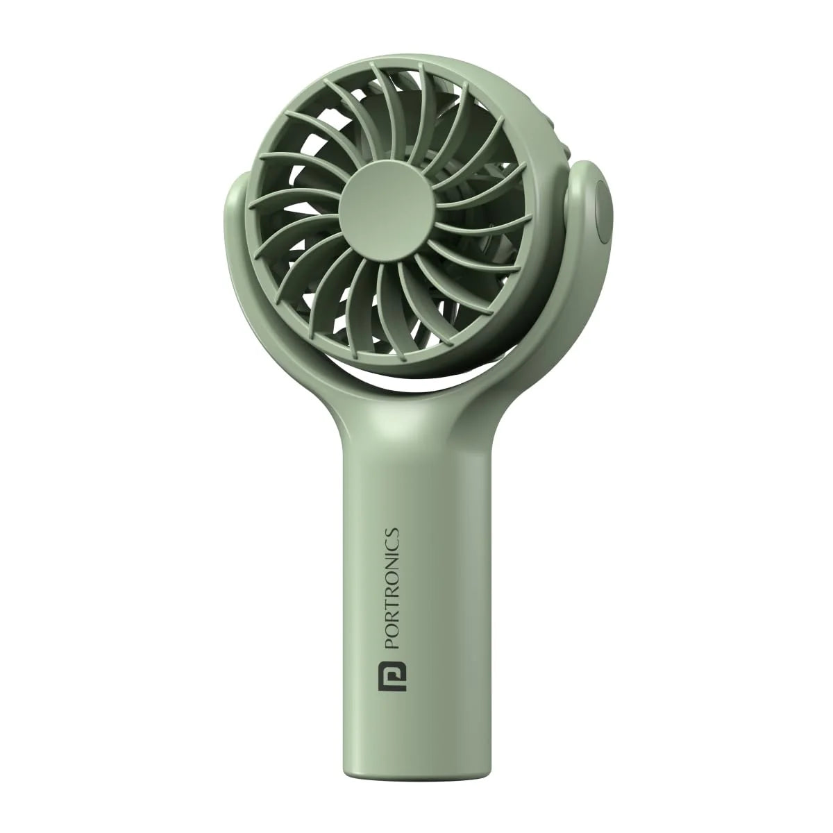Portronics Toofan Mini Portable Rechargeable Fan | Green | 3 Speed Modes | Lightweight |