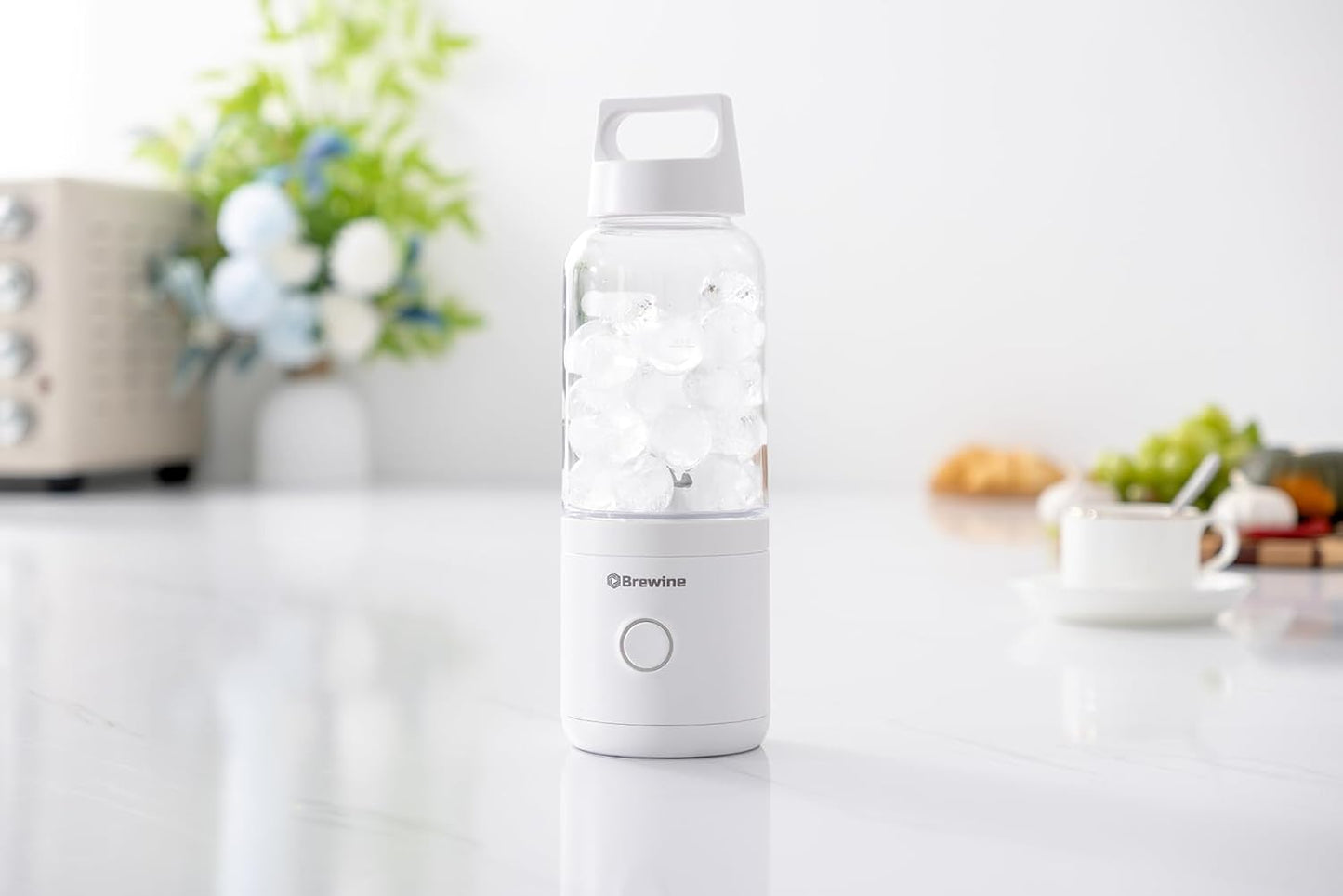 Brewine 2-in-1 Portable Blender & Grinder | USB Rechargeable | 500 ml | White | 75W Motor |