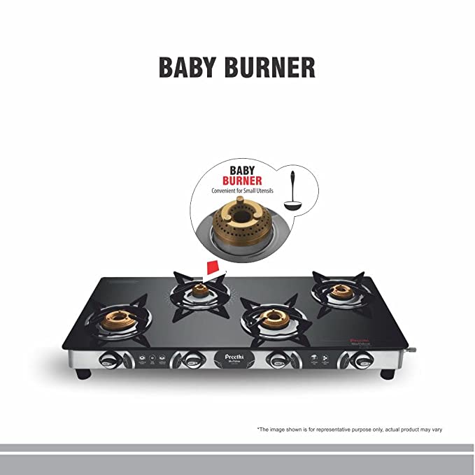 Preethi Blu-Flame Jumbo Max Glass Top 4 Burner