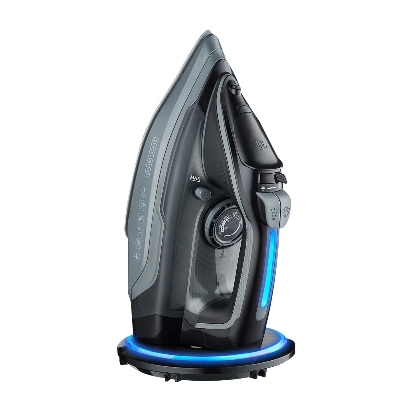 Black+Decker 2200-Watt Cordless Steam Iron Press | Black+Grey | Auto-shut off |