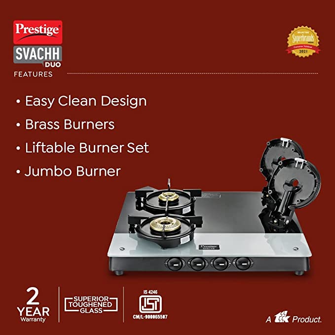Prestige Svachh Duo 4 Burners Gas Stove