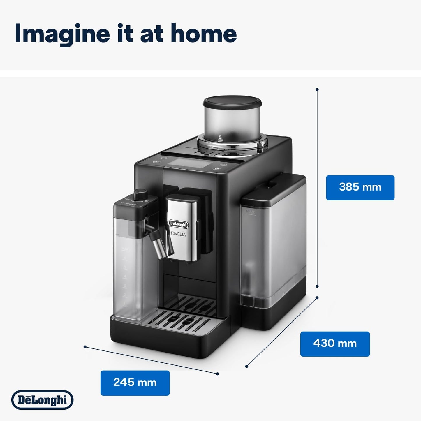 Delonghi Rivelia Coffee Machine | Black | Fully Automatic