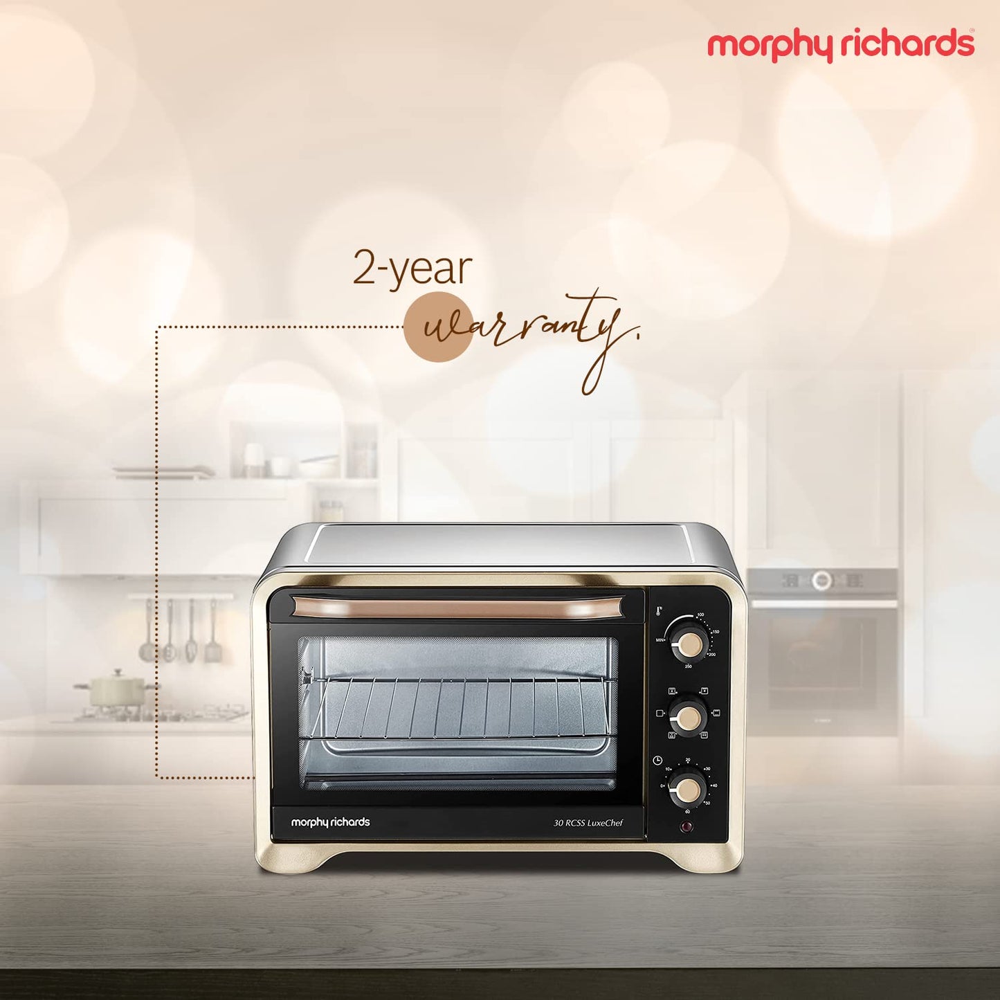 Morphy Richards 30Ltr OTG | Gold | Stainless Steel Oven |