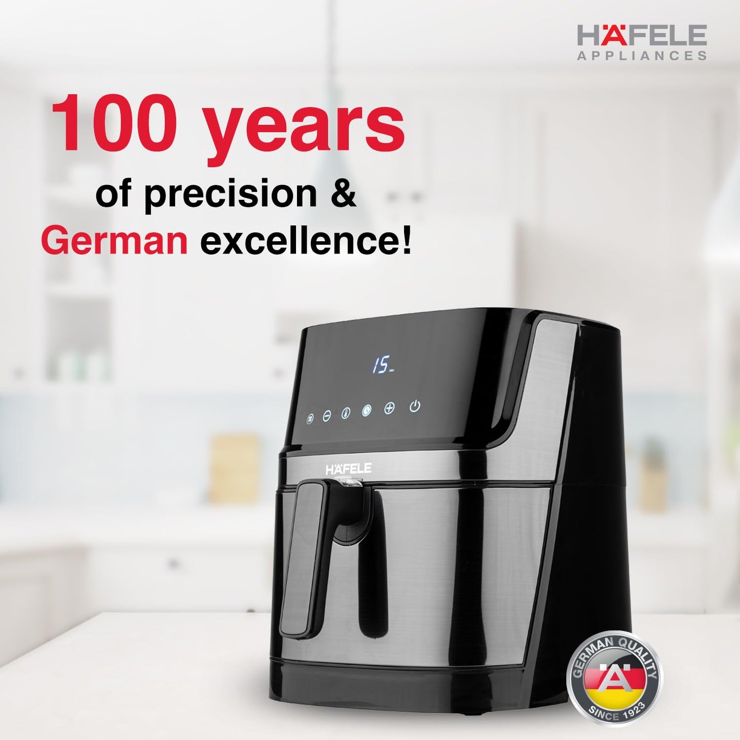 Hafele NOIL 6.3L Digital Air Fryer | 8 Preset Menus | Black |