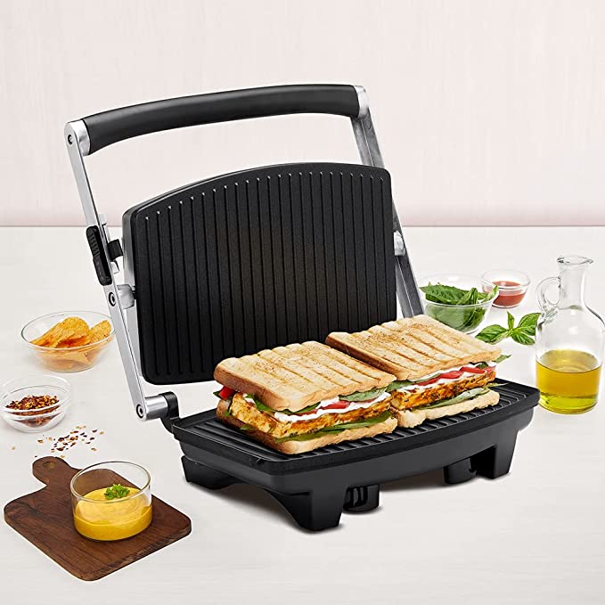 Buy Borosil Jumbo 1000-Watt Grill Sandwich Maker - 2 Slicer