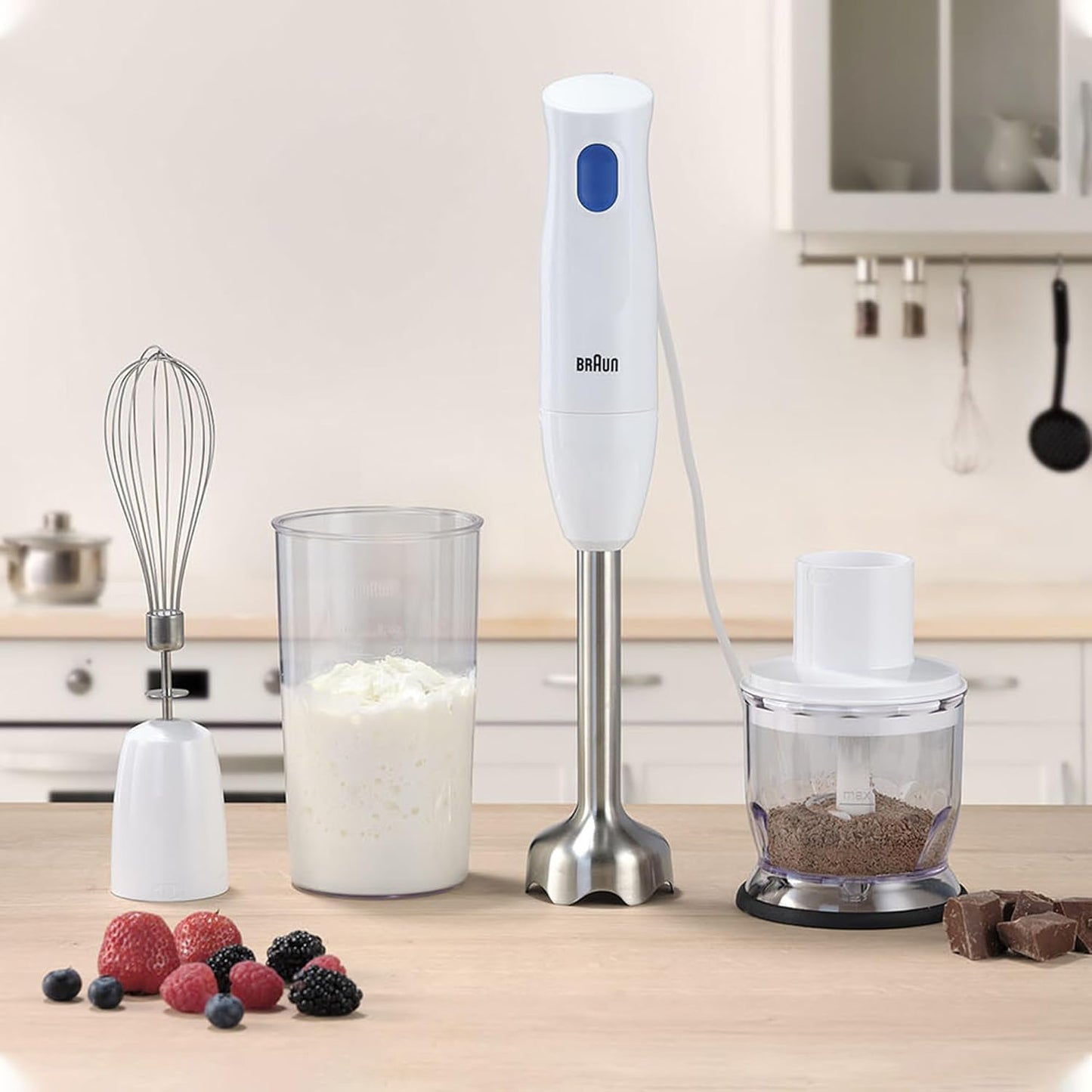 Braun MultiQuick 1 Hand Blender | 450W | Stainless Steel | Lightweight | White |