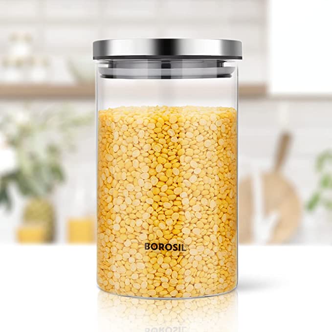 Buy Borosil Classic Glass Jar Air Tight Storage Container |900 ml|