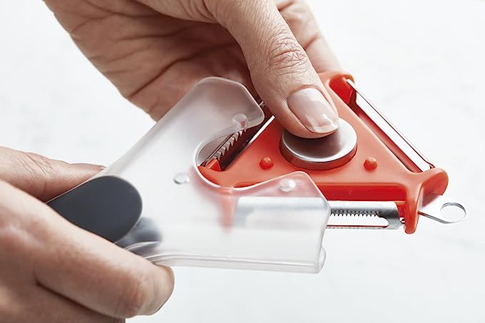 Joseph Joseph Tri-Peeler 3-in-1 Peeler with Rotating Head | Orange |