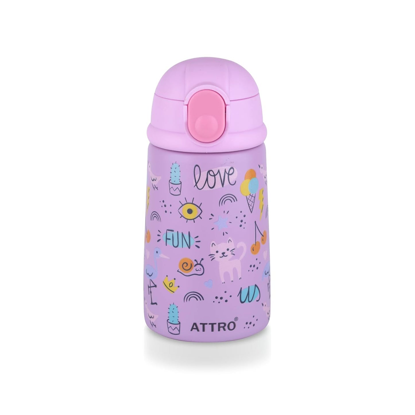 ATTRO Jolly Stainless Steel Water Bottle | 330 ml | Long Temperature Retention |