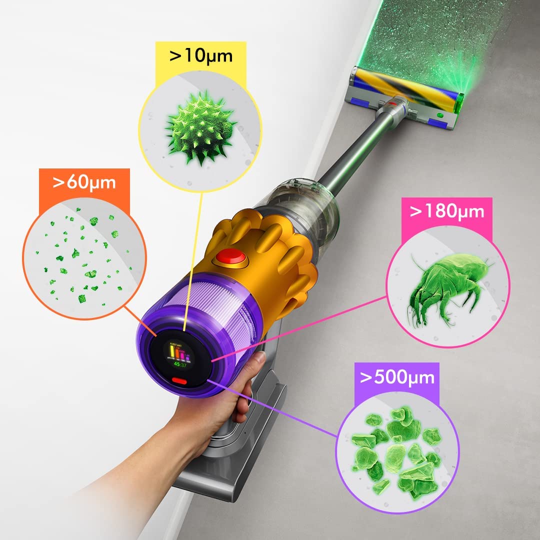 Dyson V12 Detect Slim Absolute Vacuum Cleaner | Yellow/Iron/Nickel |