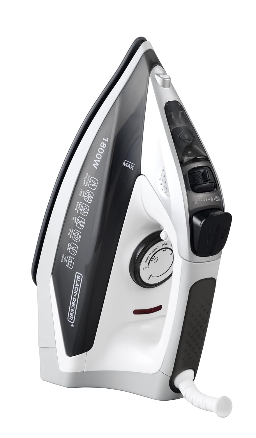 BLACK+DECKER 1800-Watts Steam Iron Press with Detachable Tank | Black |