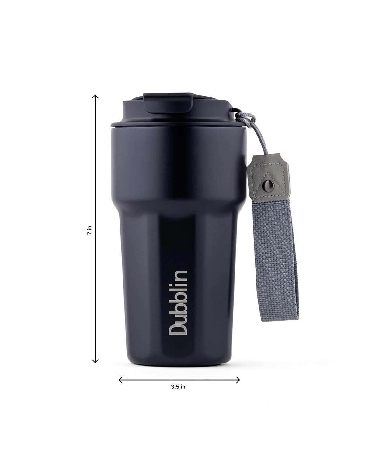 Dubblin Swing Stainless Steel Tea & Coffee Mug | Leak Proof | 500 ml | Black |