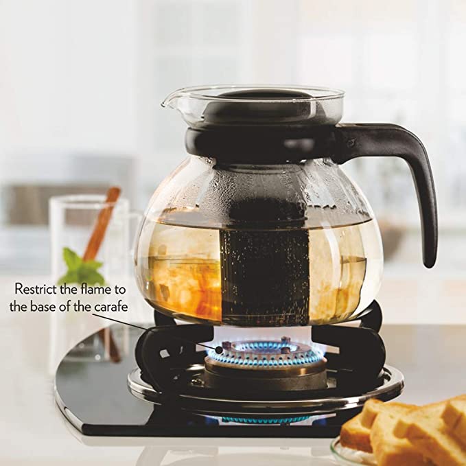 Borosil Carafe Flame Proof Glass Kettle with Infuser |1.5L|
