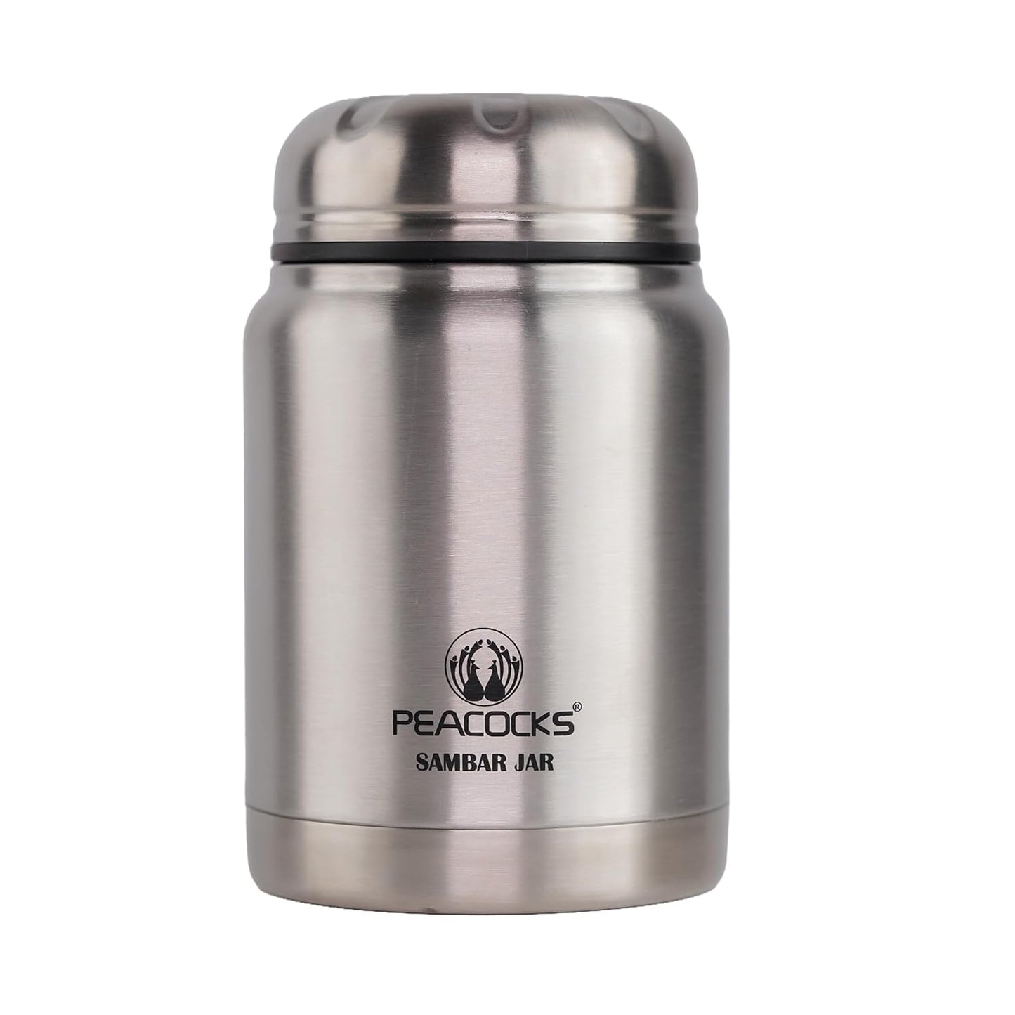 PE Birds-Peacocks Stainless Steel Food Jar | 350 ml | Hot & Cold Soup Container |